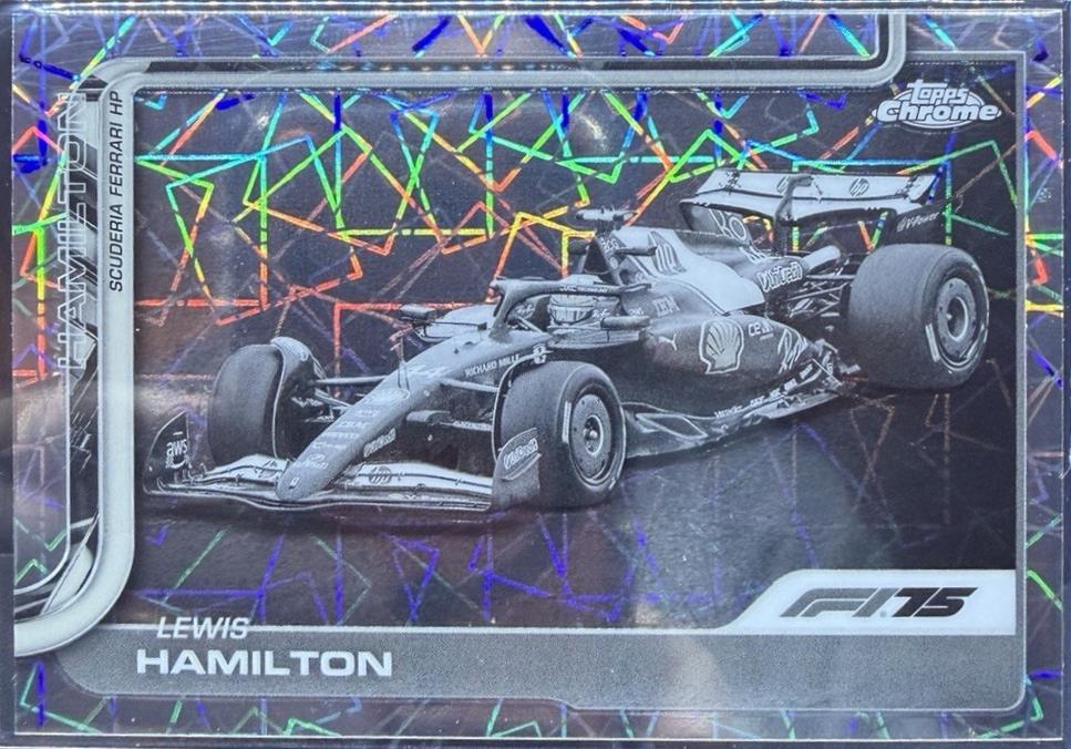 Lewis Hamilton [Black White Lazer Refractor] #76