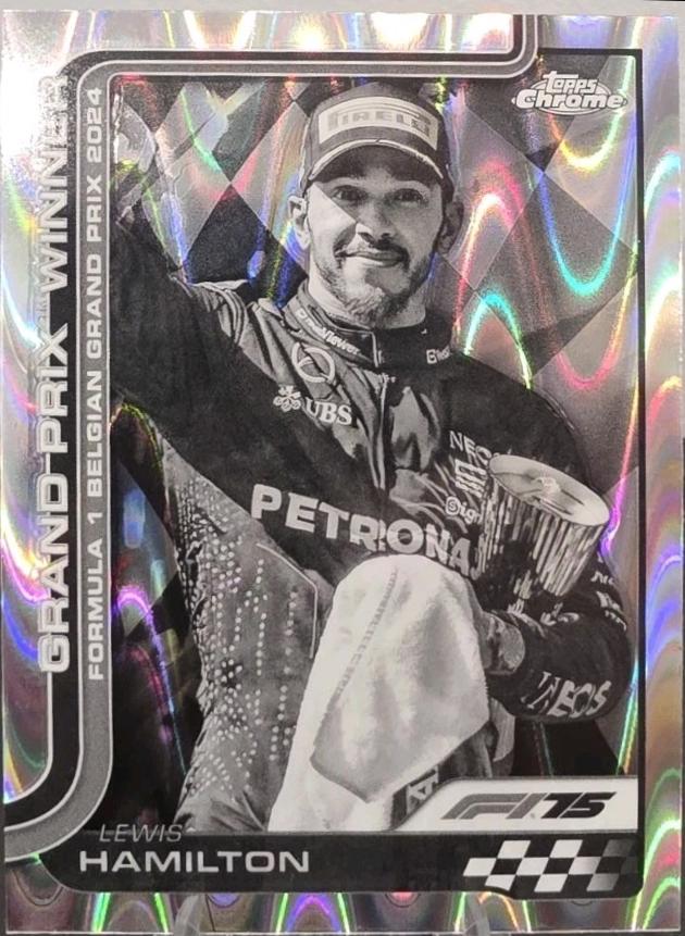 Lewis Hamilton [Black White RayWave Refractor] #106