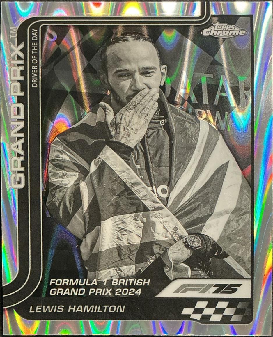 Lewis Hamilton [Black White RayWave Refractor] #133