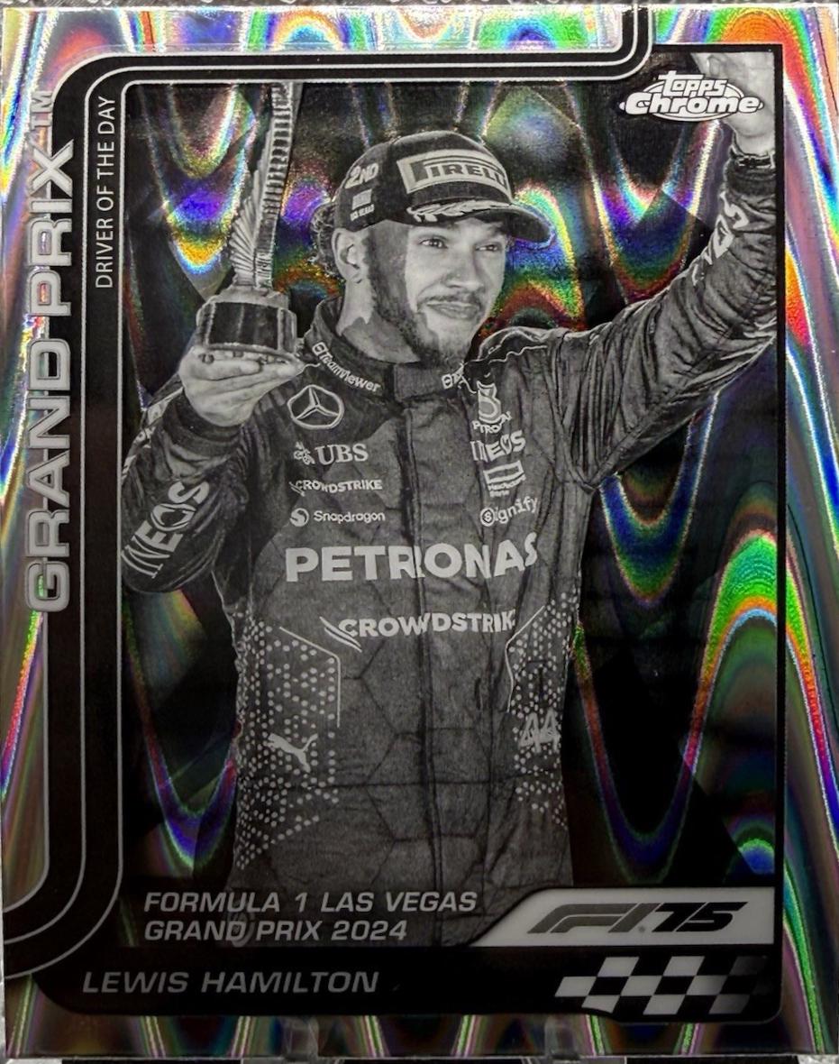 Lewis Hamilton [Black White RayWave Refractor] #143