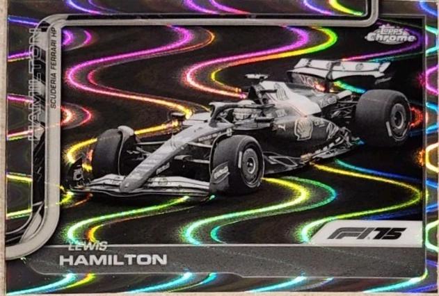 Lewis Hamilton [Black White RayWave Refractor] #76