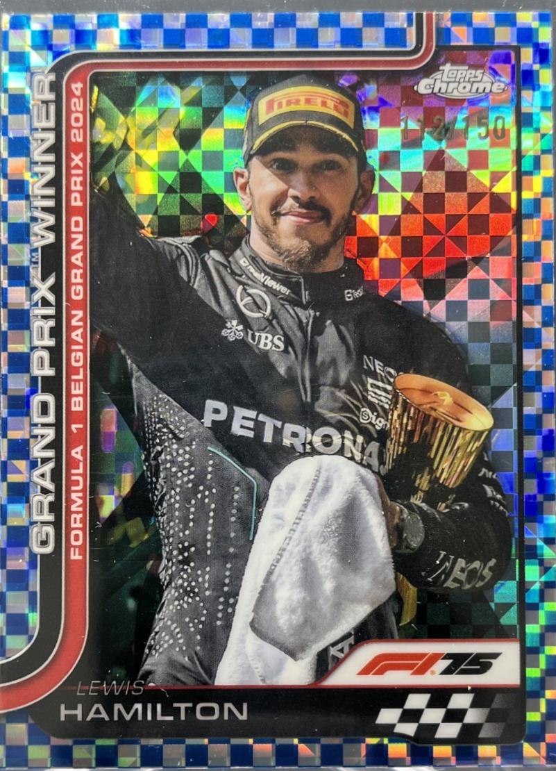 Lewis Hamilton [Blue Checker Flag Refractor] #106