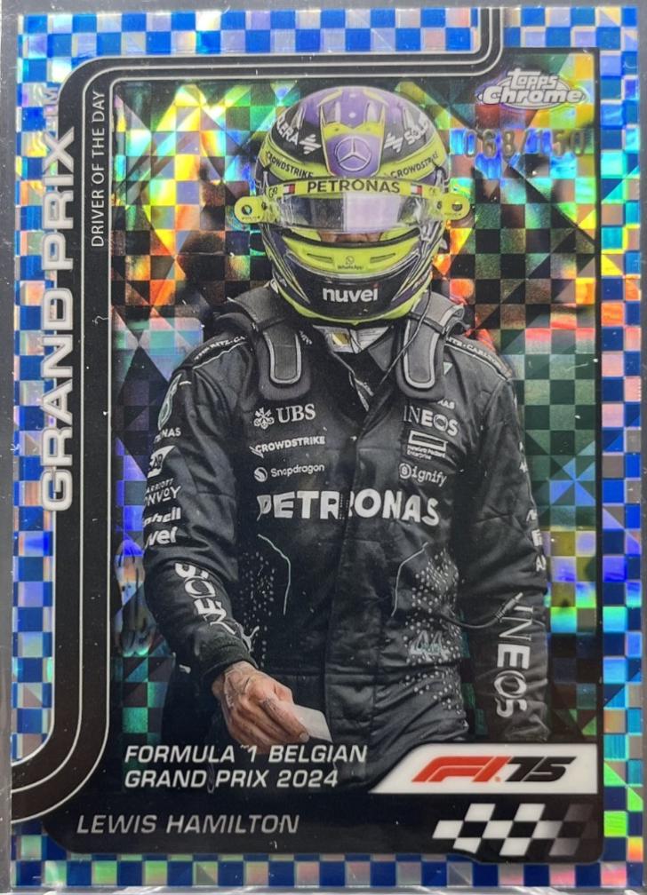 Lewis Hamilton [Blue Checker Flag Refractor] #135