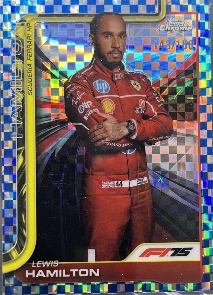 Lewis Hamilton [Blue Checker Flag Refractor] #4