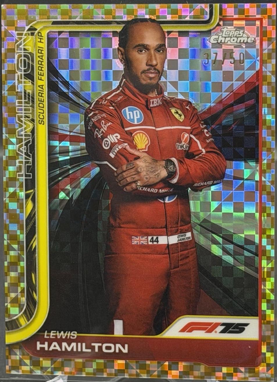 Lewis Hamilton [Gold Checker Flag Refractor] #4