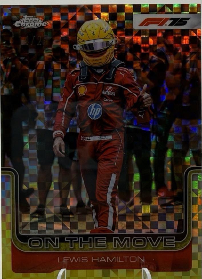 Lewis Hamilton [Orange Checker Flag Refractor] #191