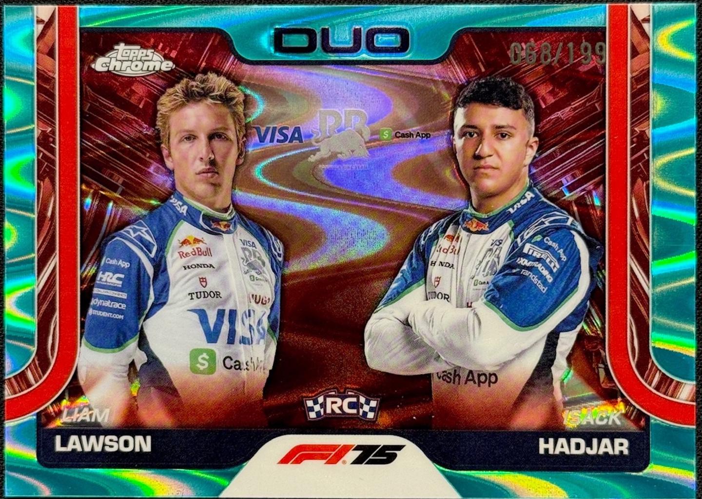 Liam Lawson / Isack Hadjar [Aqua Raywave Refractor] #169