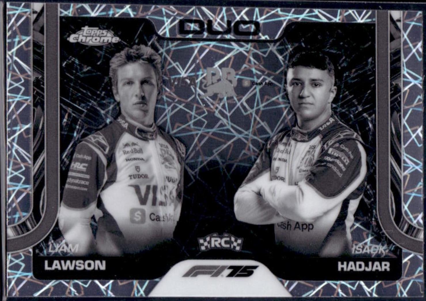 Liam Lawson / Isack Hadjar [Black White Lazer Refractor] #169