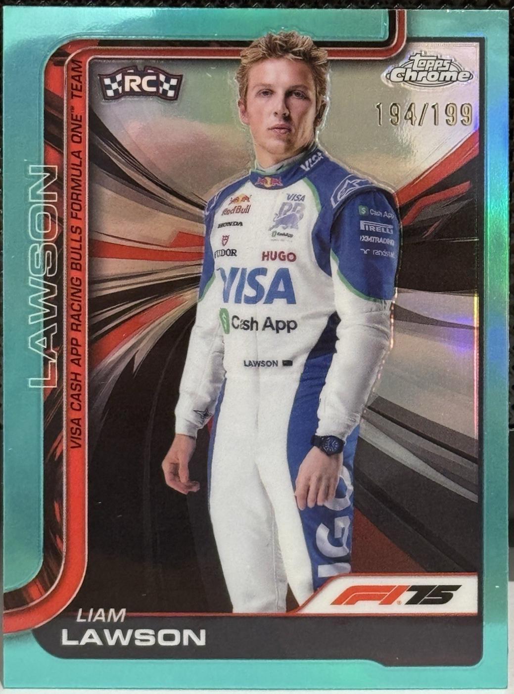 Liam Lawson [Aqua Refractor] #11