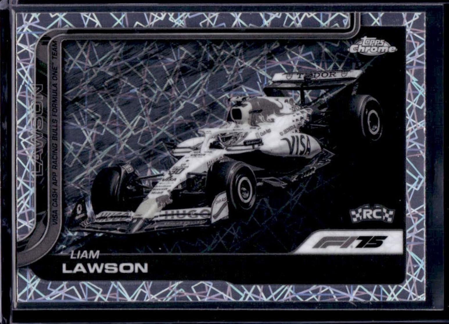 Liam Lawson [Black White Lazer Refractor] #83