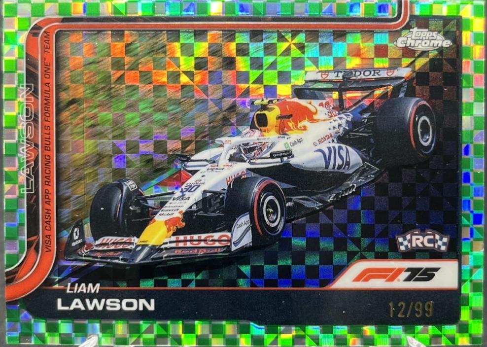Liam Lawson [Green Checker Flag Refractor] #83
