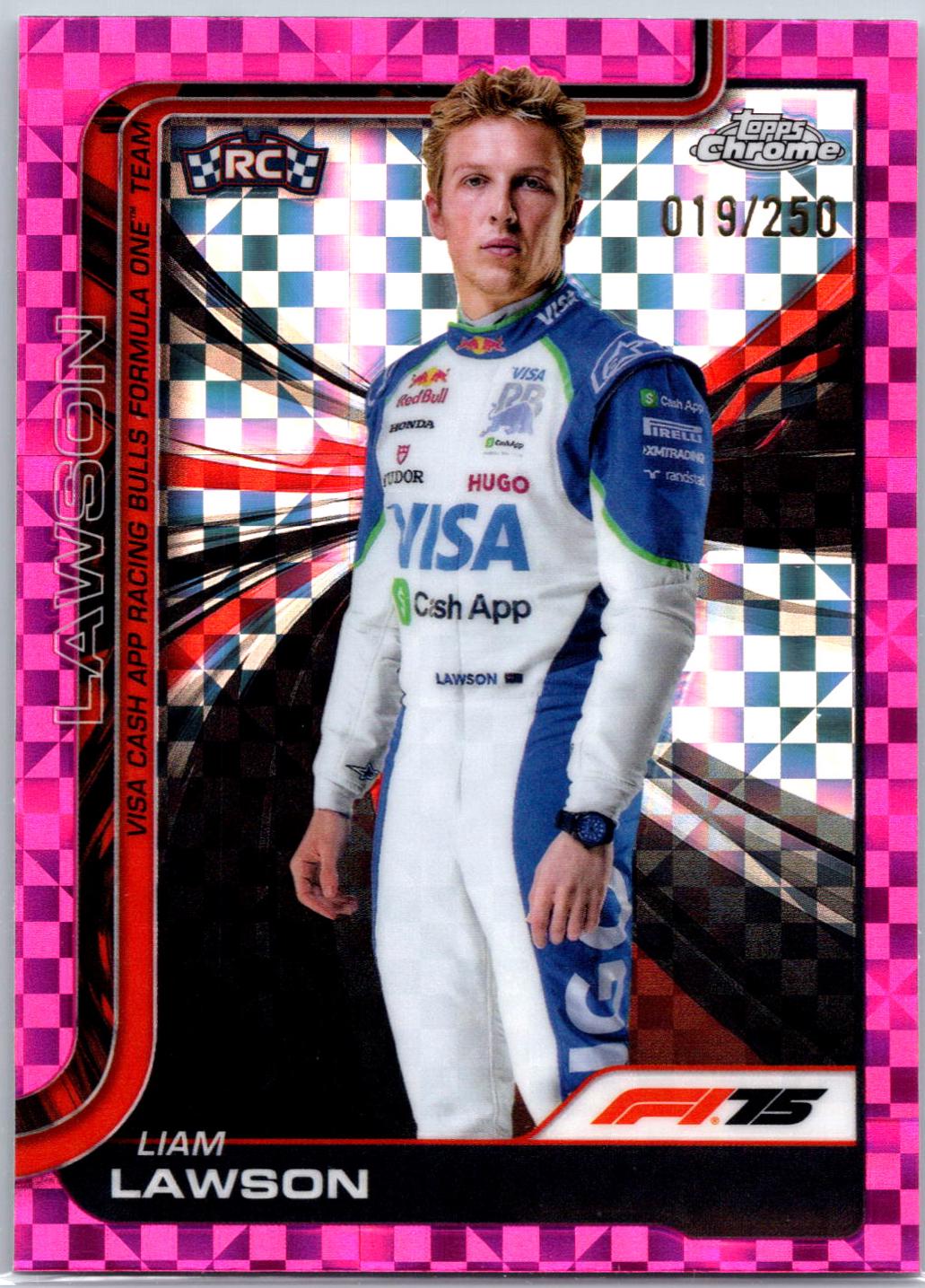 Liam Lawson [Pink Checker Flag Refractor] #11