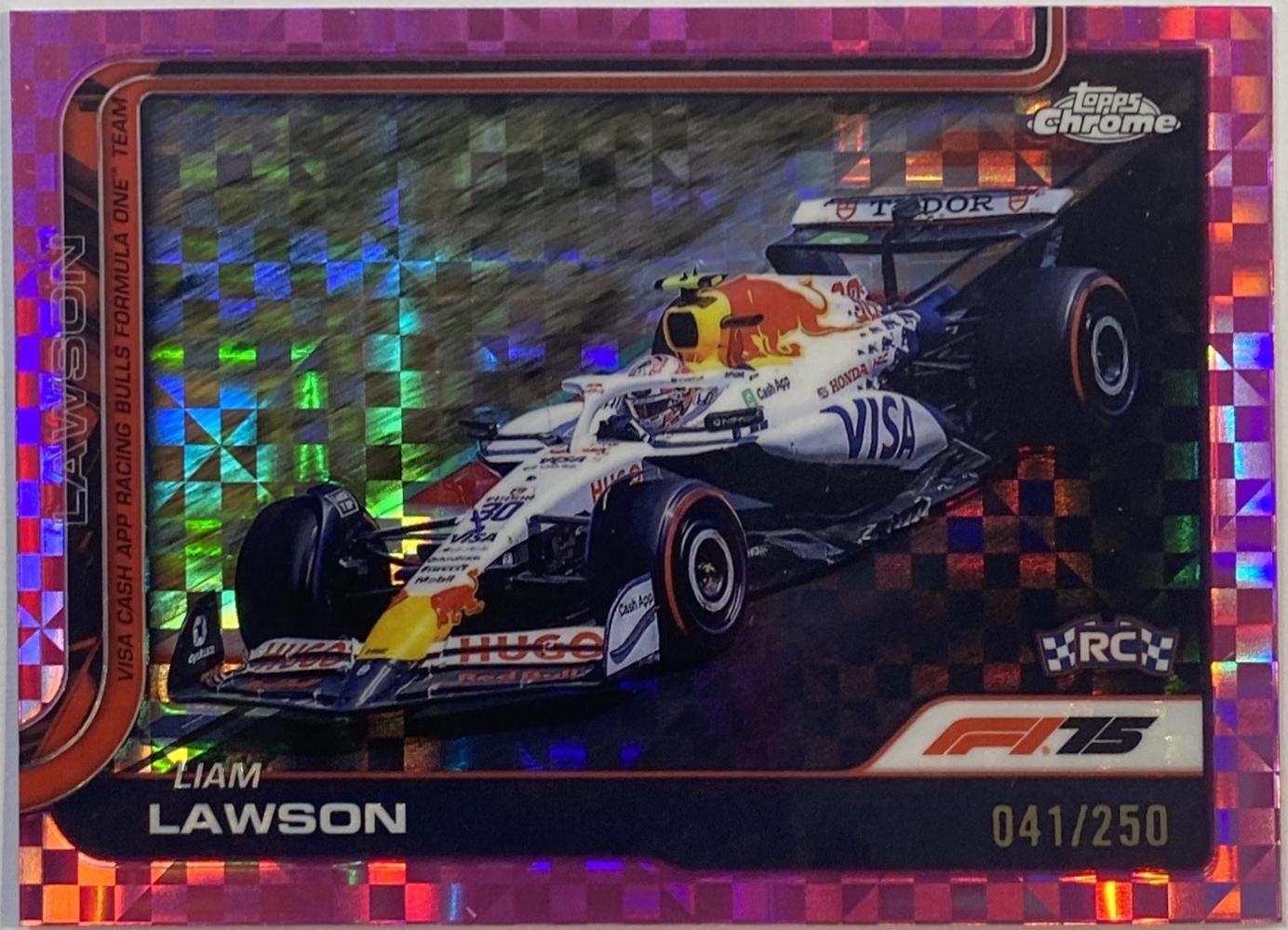 Liam Lawson [Pink Checker Flag Refractor] #83