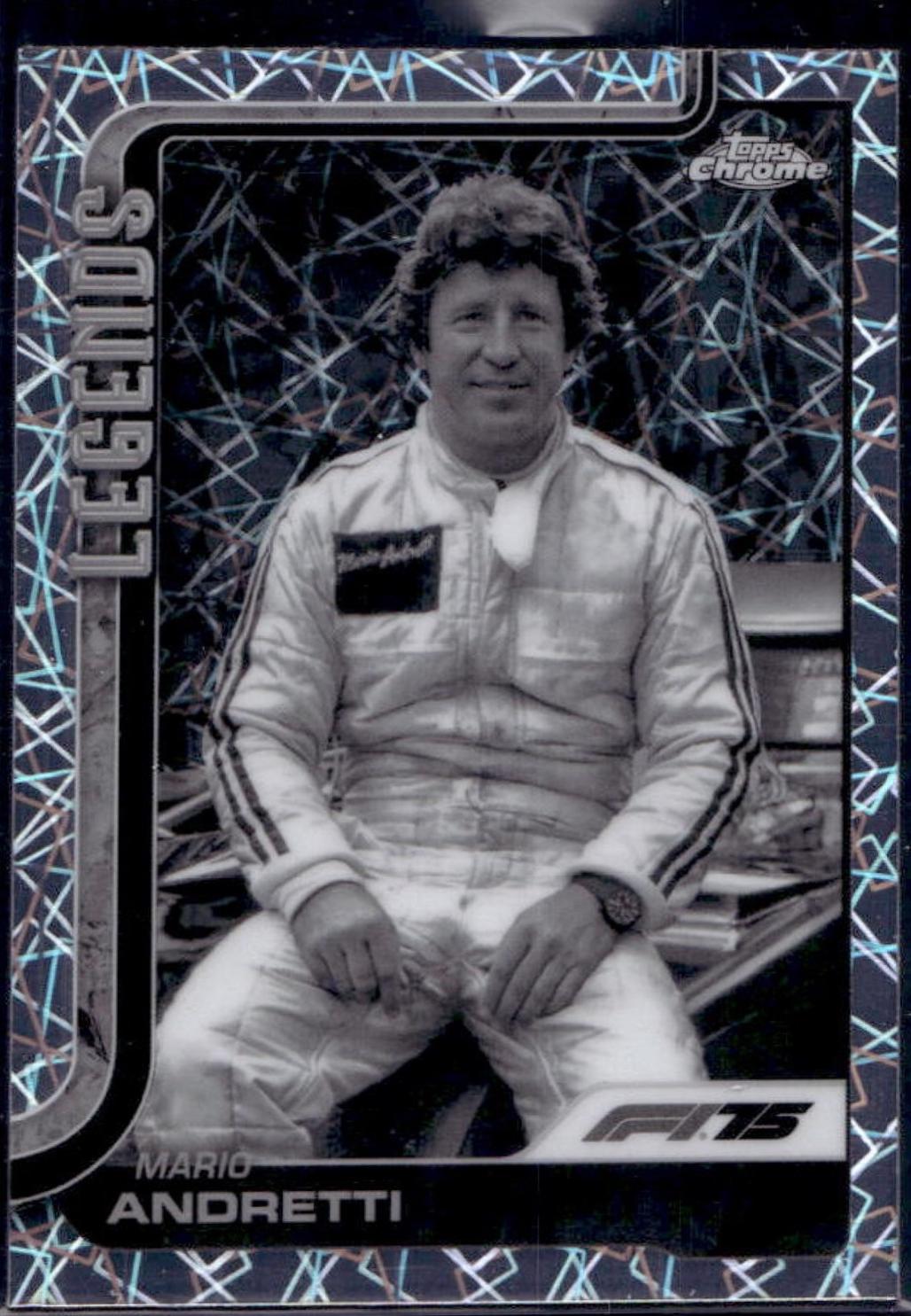 Mario Andretti [Black White Lazer Refractor] #161
