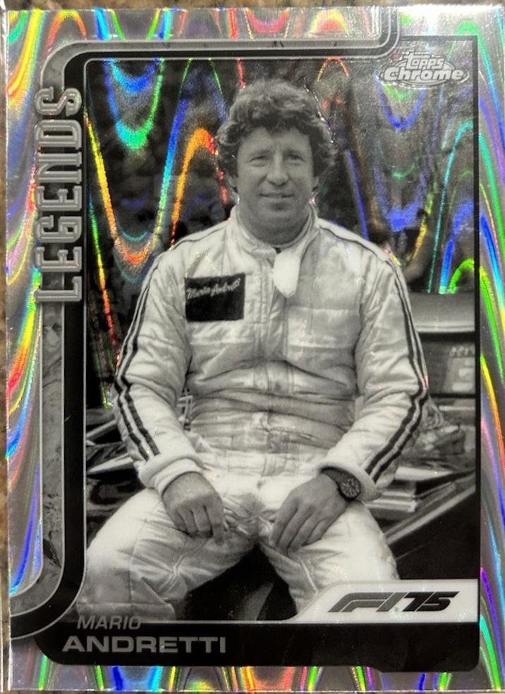 Mario Andretti [Black White RayWave Refractor] #161