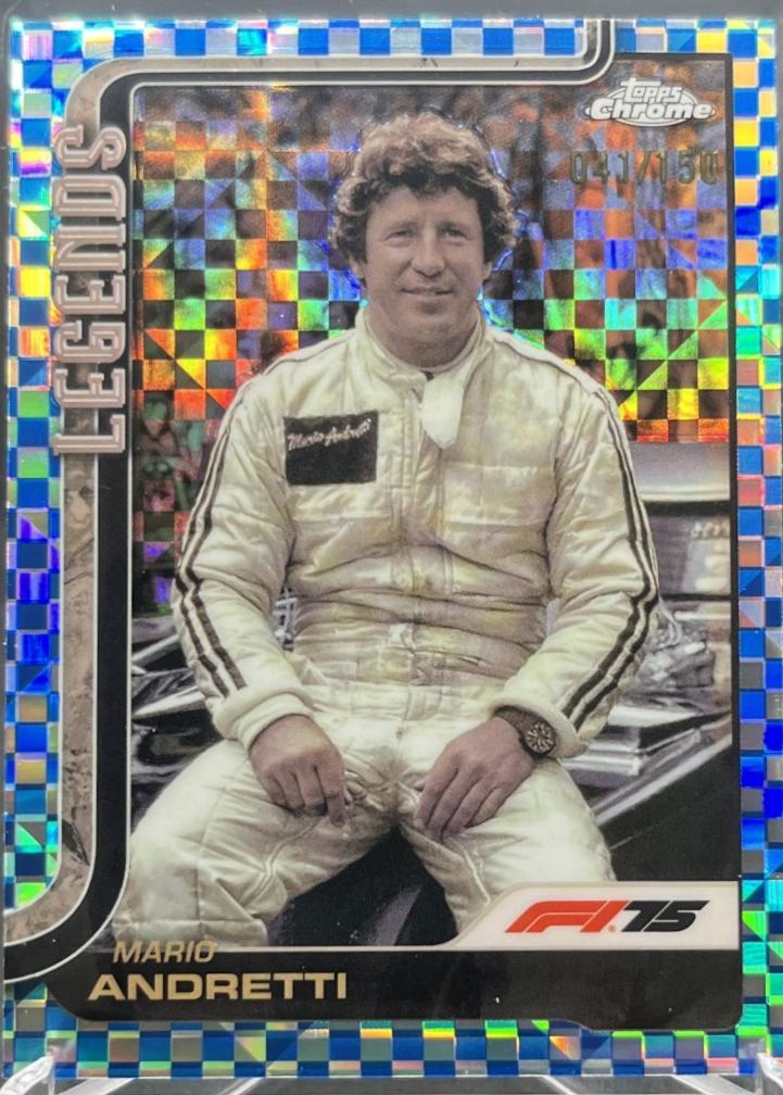 Mario Andretti [Blue Checker Flag Refractor] #161