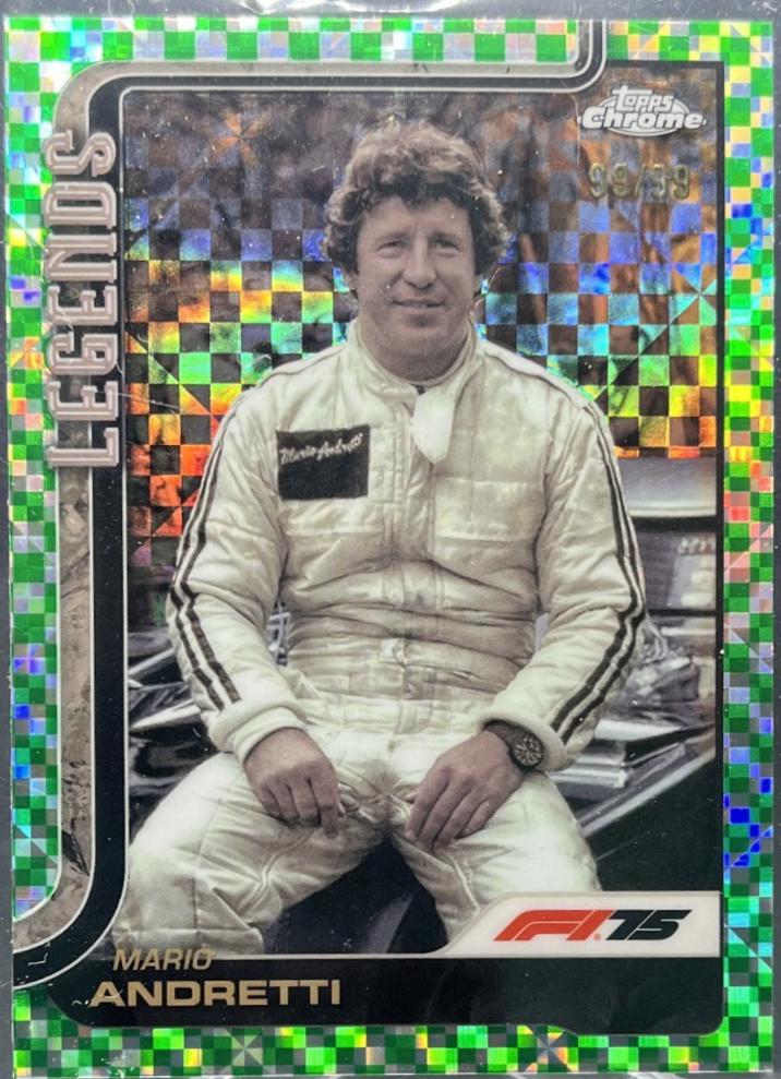 Mario Andretti [Green Checker Flag Refractor] #161