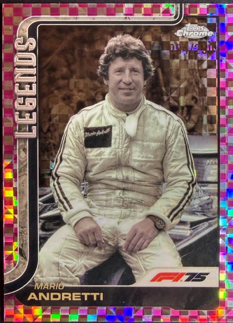 Mario Andretti [Pink Checker Flag Refractor] #161