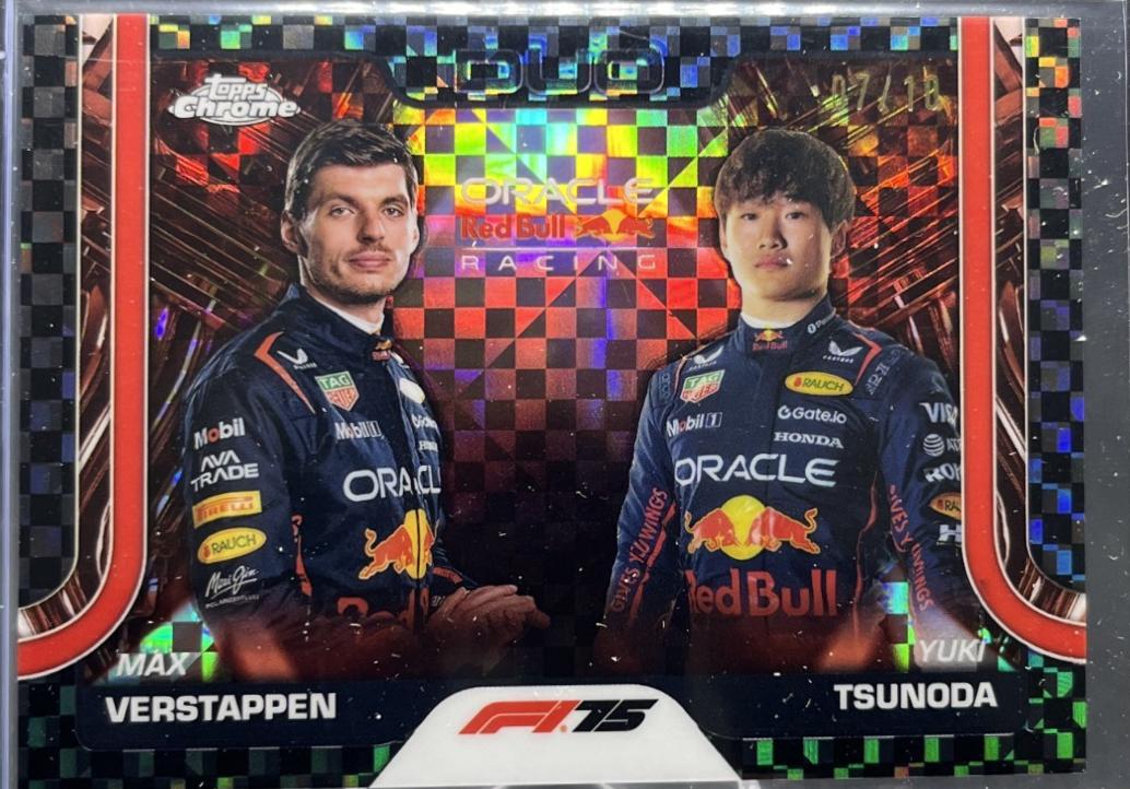 Max Verstappen / Yuki Tsunoda [Black Checker Flag Refractor] #164