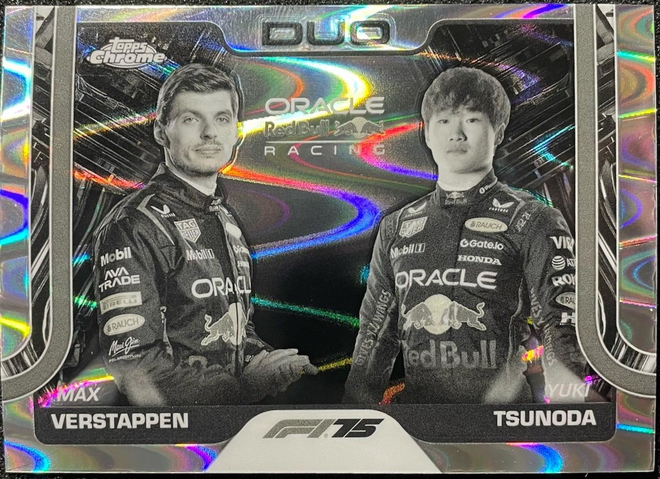 Max Verstappen / Yuki Tsunoda [Black White RayWave Refractor] #164