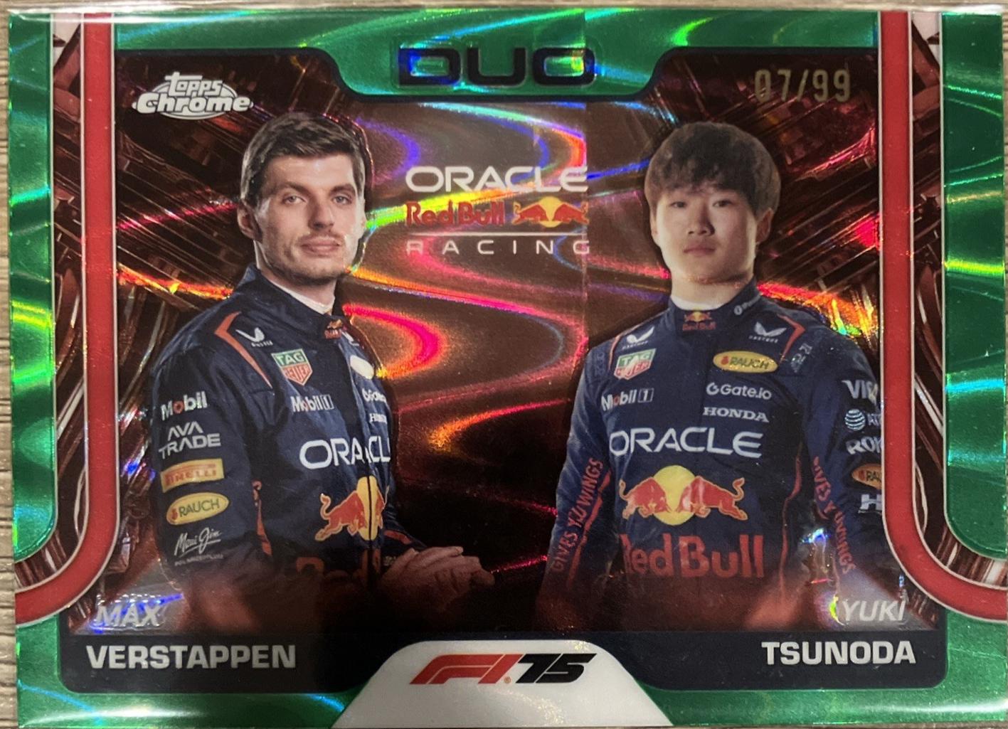 Max Verstappen / Yuki Tsunoda [Green RayWave Refractor] #164