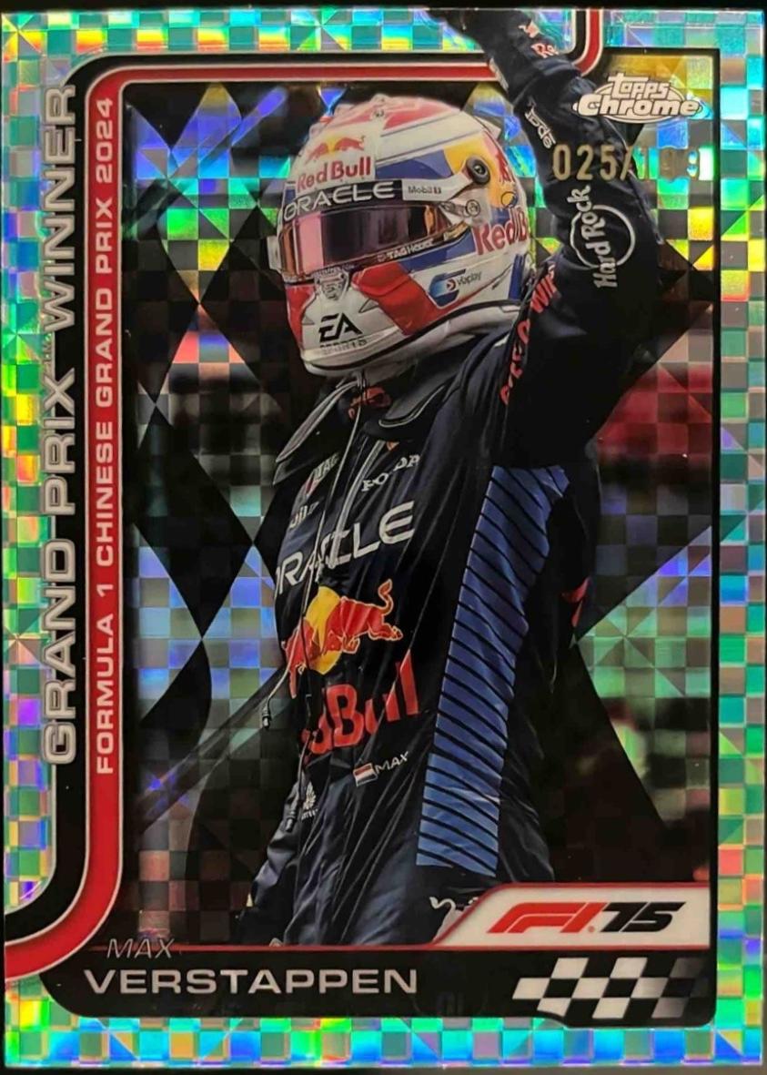 Max Verstappen [Aqua Checker Flag Refractor] #97