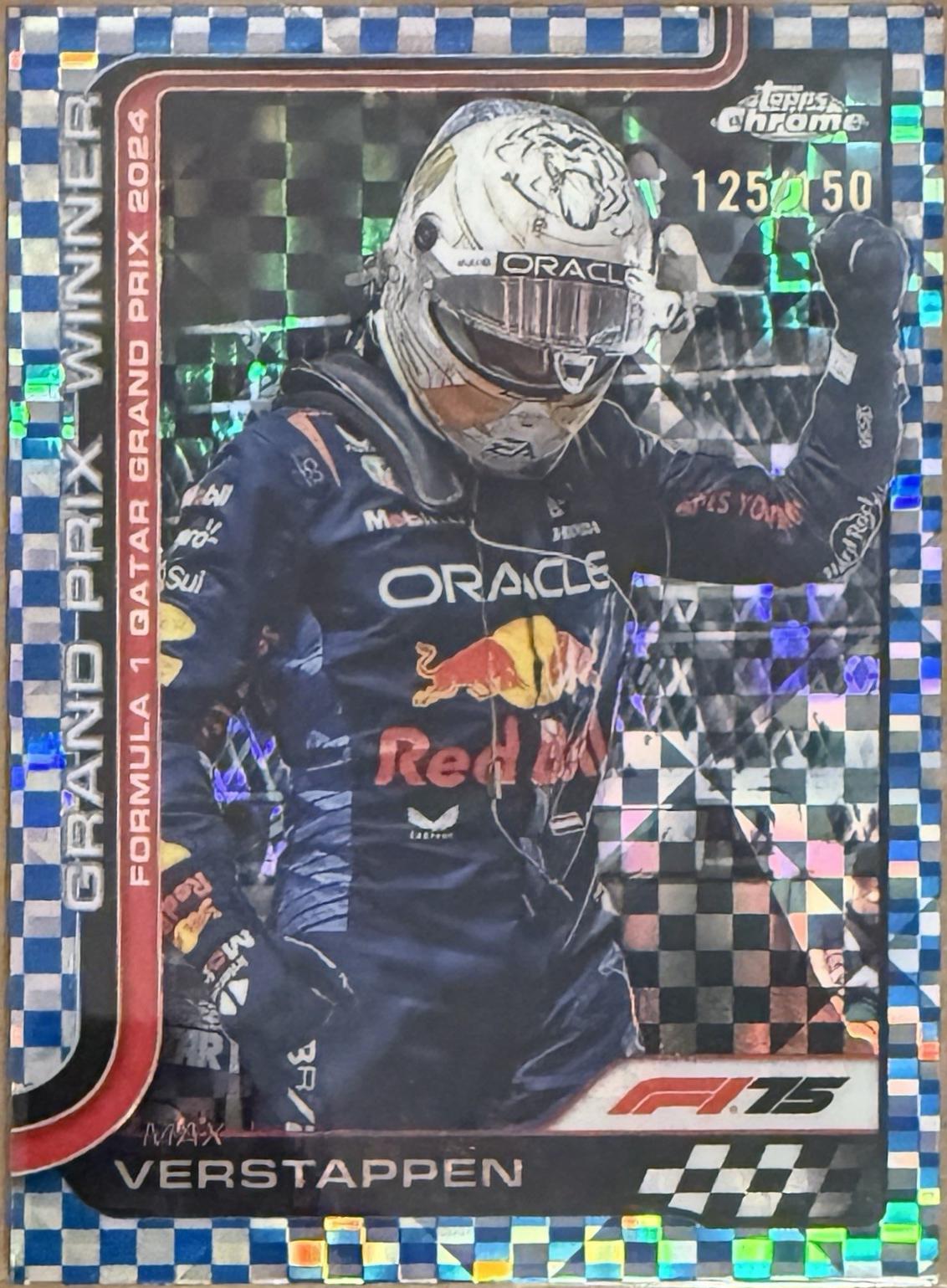 Max Verstappen [Blue Checker Flag Refractor] #115