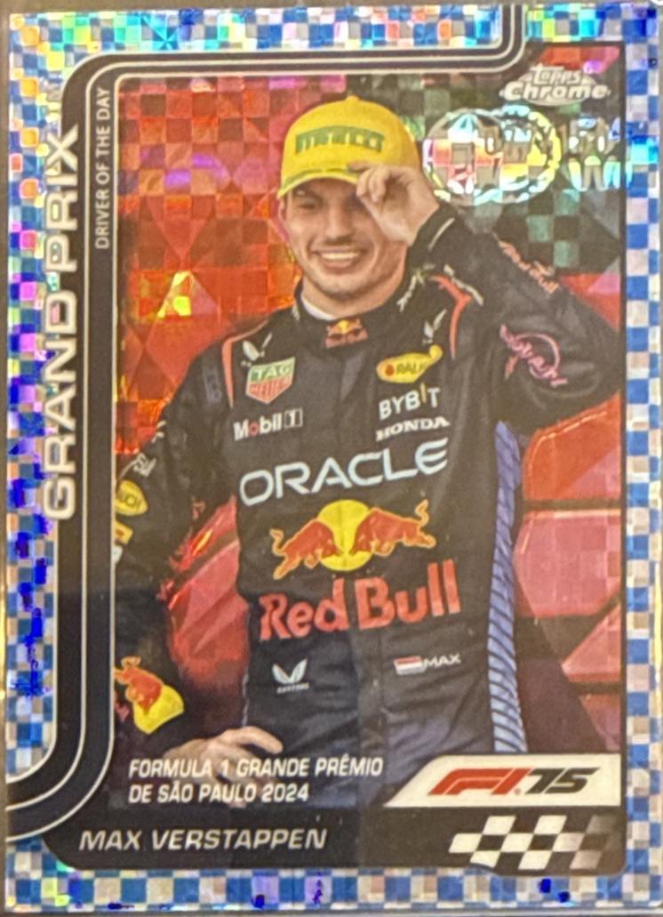 Max Verstappen [Blue Checker Flag Refractor] #142