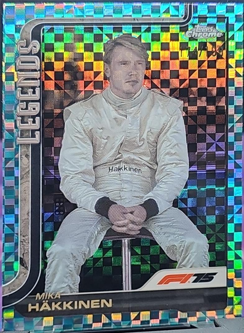 Mika Hakkinen [Aqua Checker Flag Refractor] #159