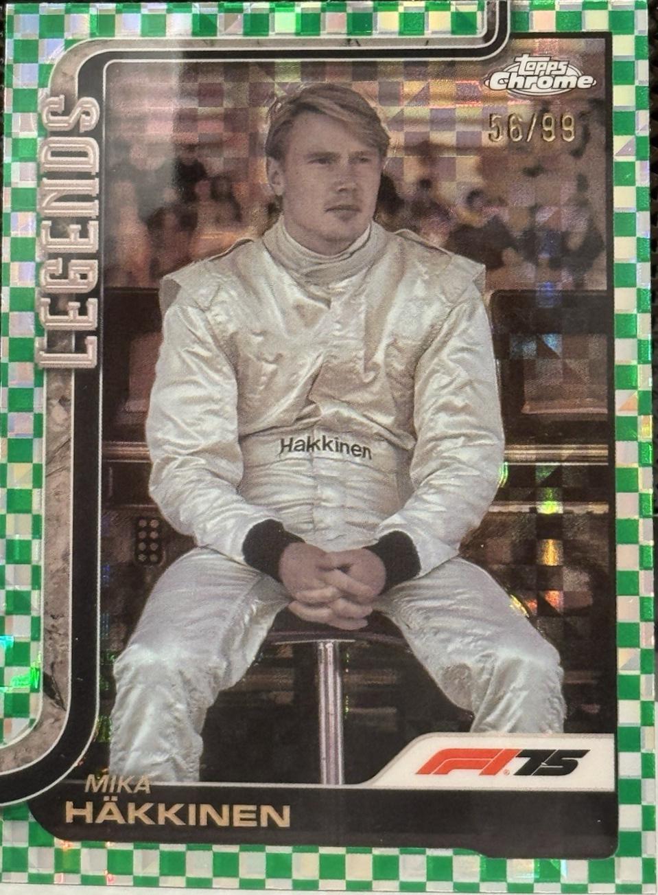 Mika Hakkinen [Green Checker Flag Refractor] #159