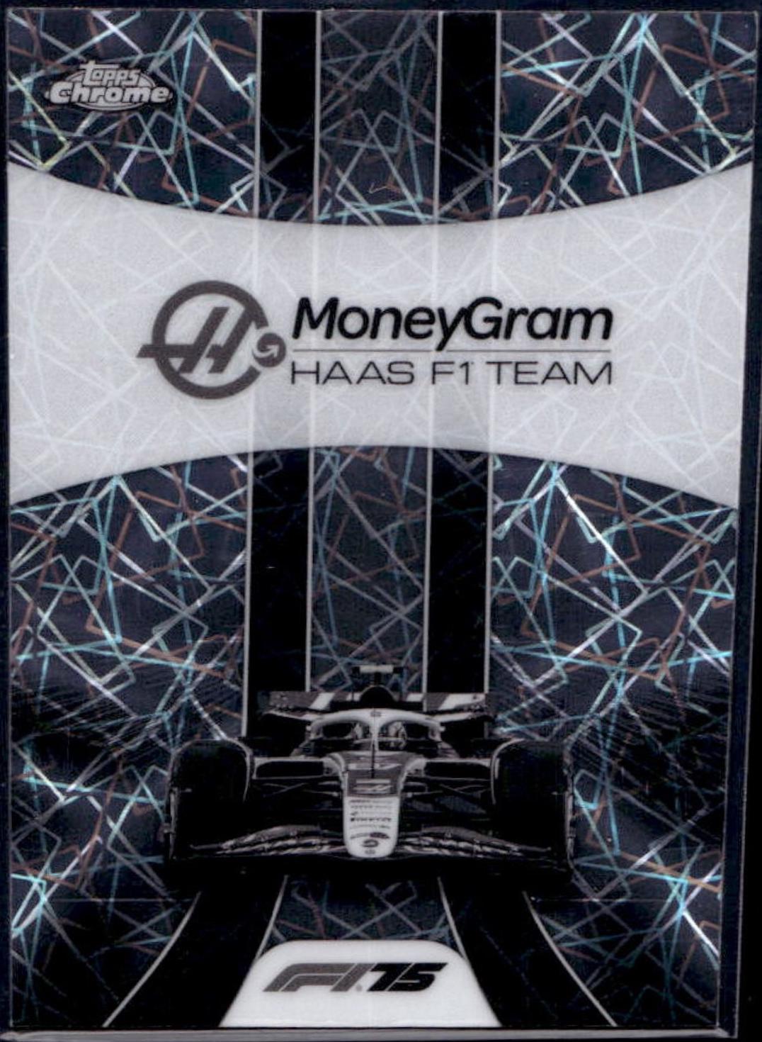 MoneyGram Haas F1 Team [Black White Lazer Refractor] #180