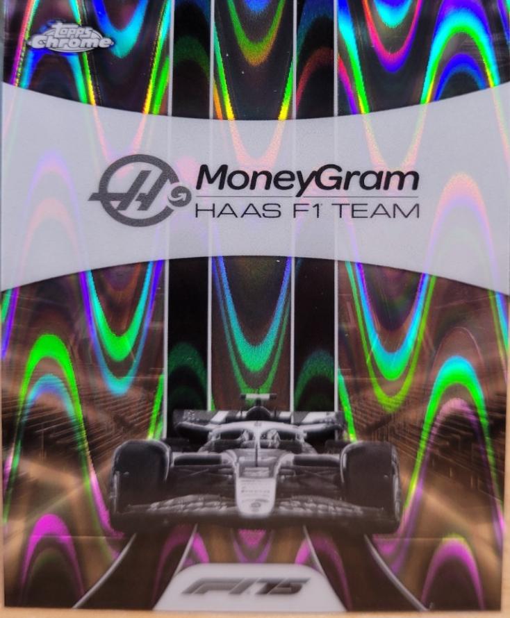 MoneyGram Haas F1 Team [Black White RayWave Refractor] #180
