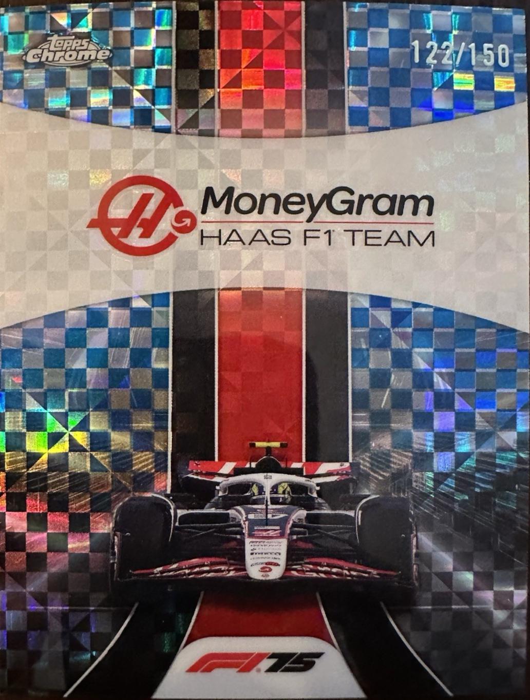MoneyGram Haas F1 Team [Blue Checker Flag Refractor] #180