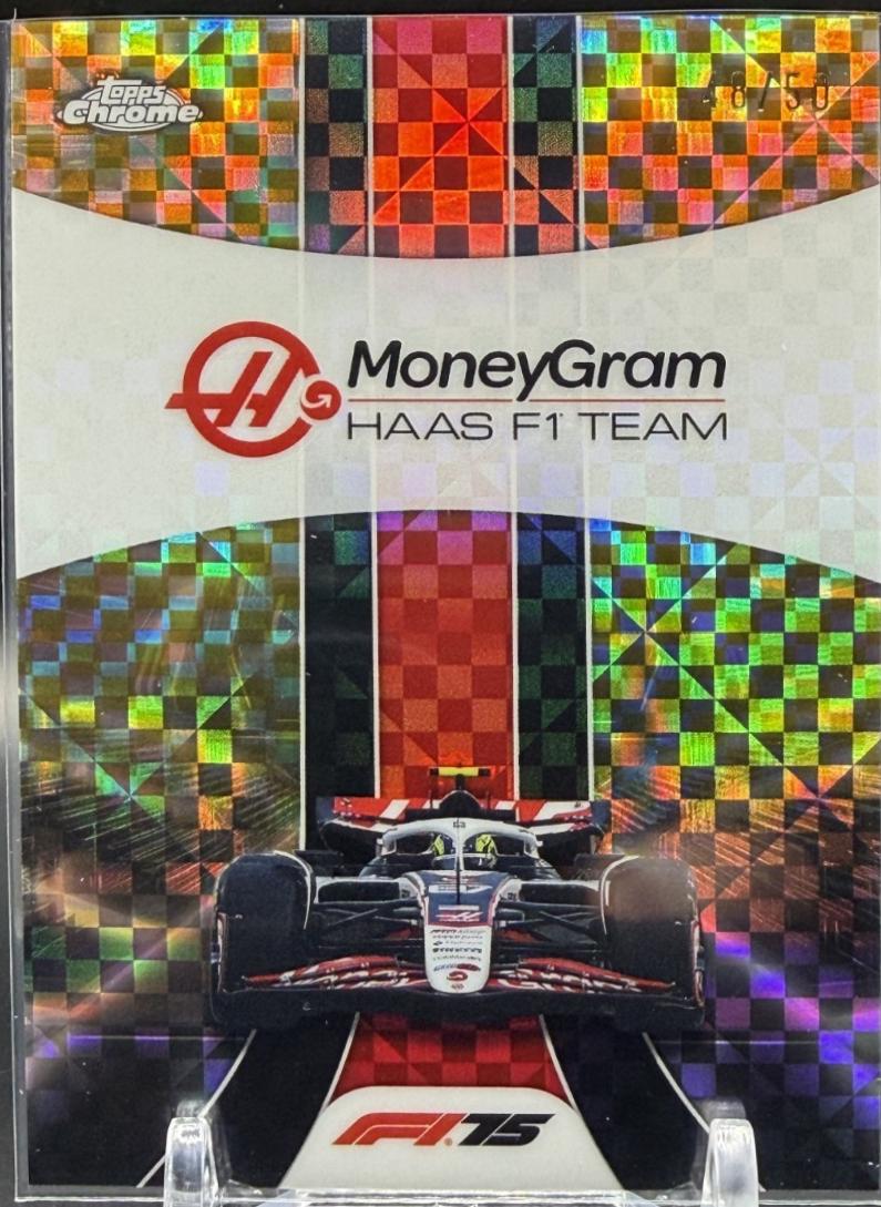 MoneyGram Haas F1 Team [Gold Checker Flag Refractor] #180