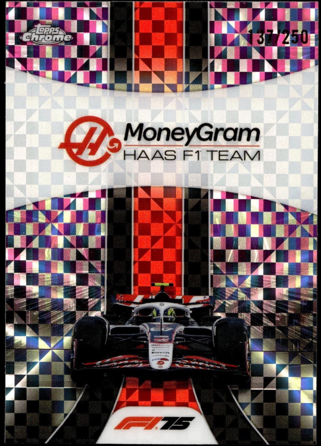 MoneyGram Haas F1 Team [Pink Checker Flag Refractor] #180
