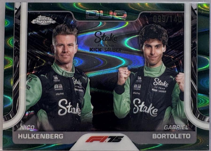 Nico Hulkenberg / Gabriel Bortoleto [Green RayWave Refractor] #173