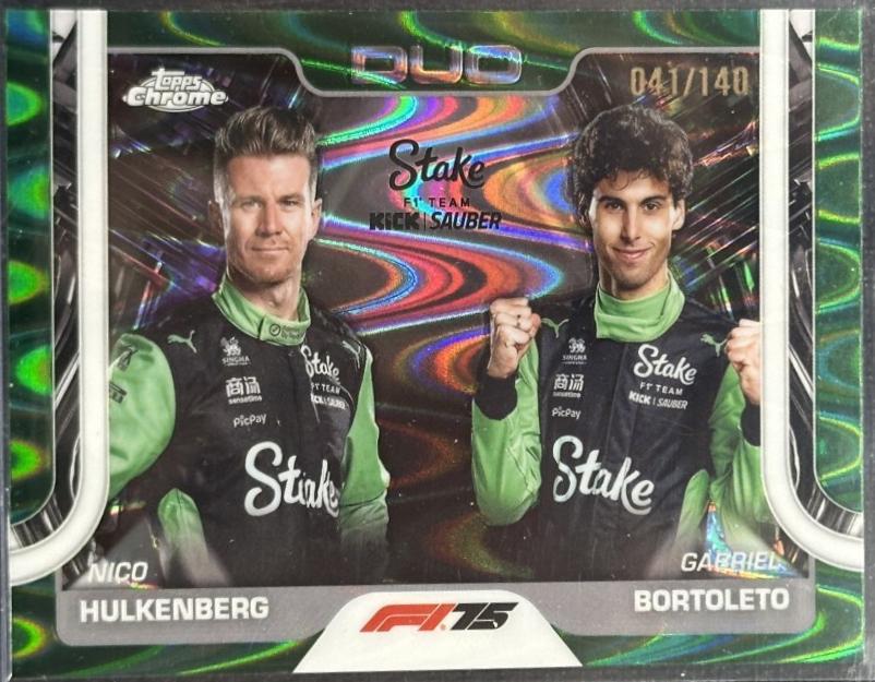 Nico Hulkenberg / Gabriel Bortoleto [Green Refractor] #173