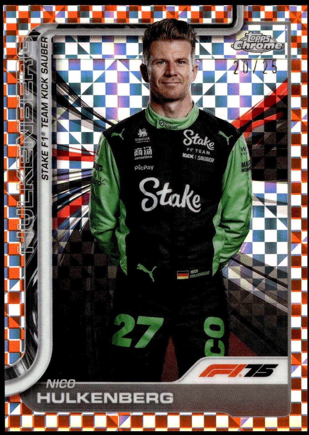 Nico Hulkenberg [Orange Checker Flag Refractor] #19