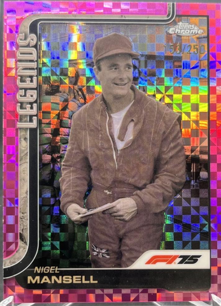 Nigel Mansell [Pink Checker Flag Refractor] #160