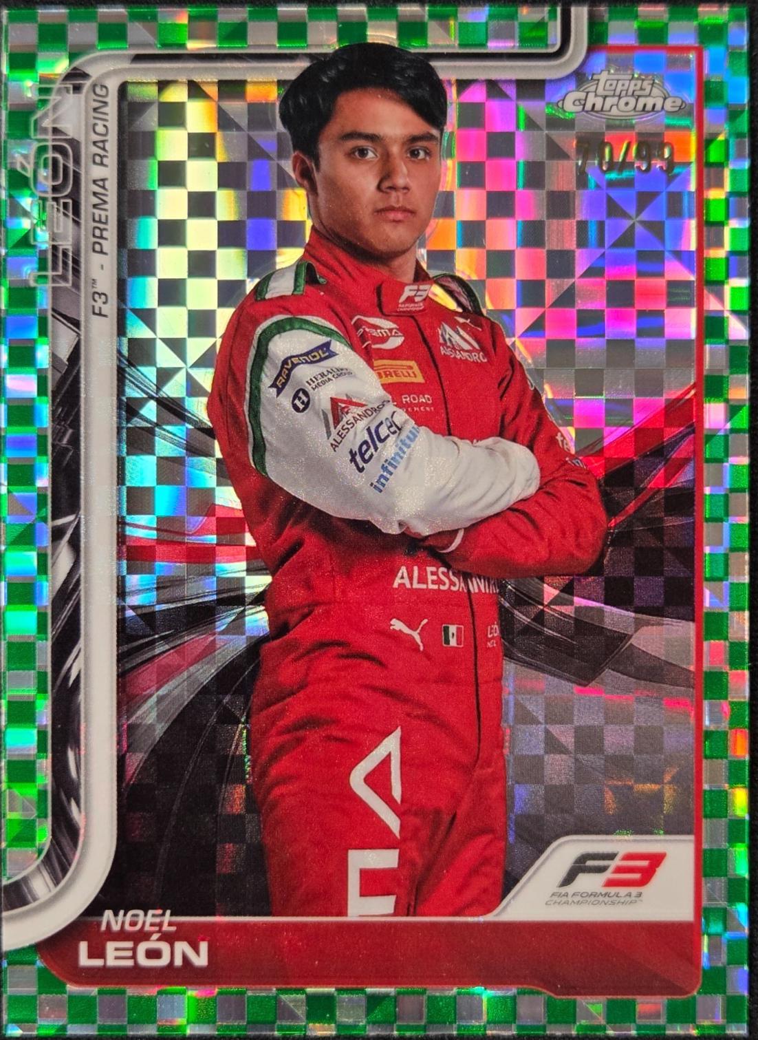 Noel Leon [Green Checker Flag Refractor] #43