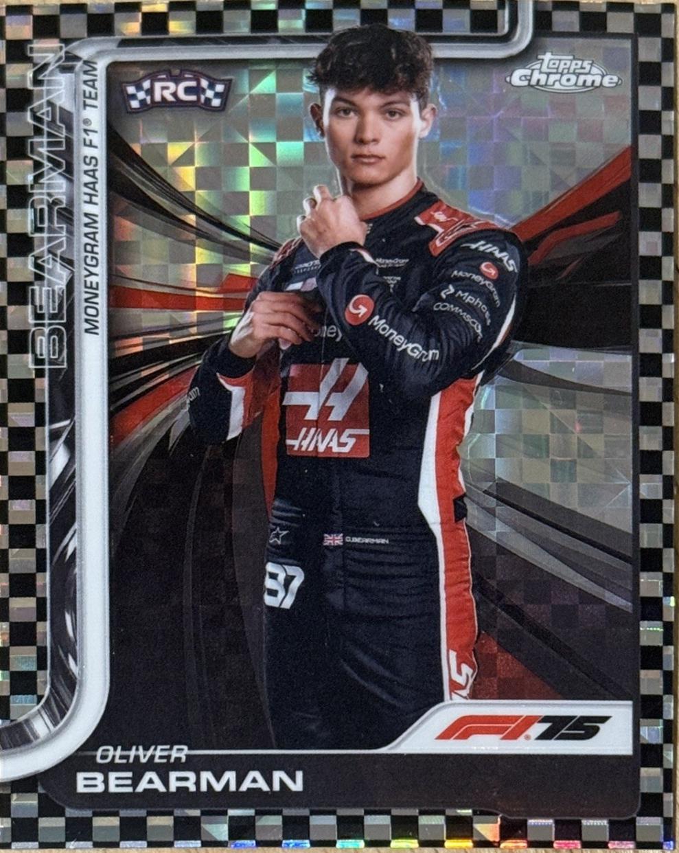 Oliver Bearman [Black Checker Flag Refractor] #14