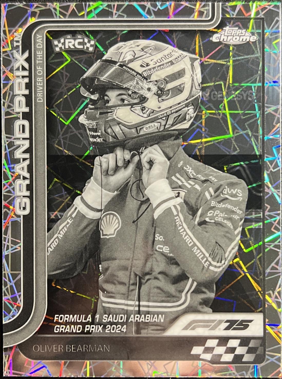 Oliver Bearman [Black White Lazer Refractor] #123