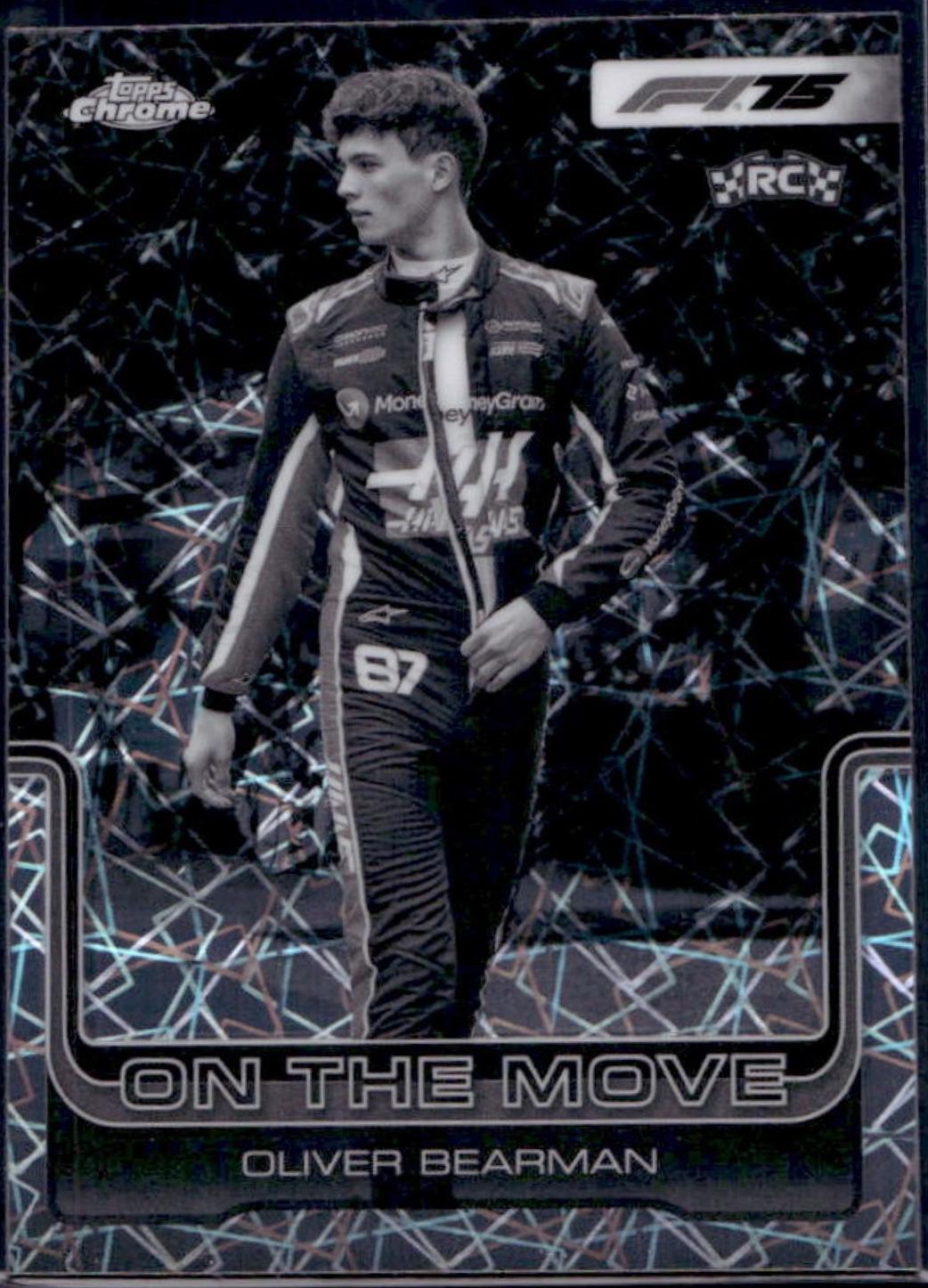 Oliver Bearman [Black White Lazer Refractor] #186