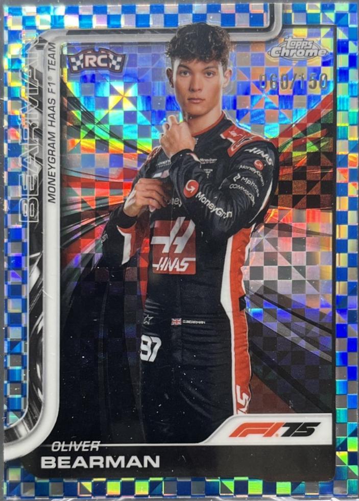Oliver Bearman [Blue Checker Flag Refractor] #14