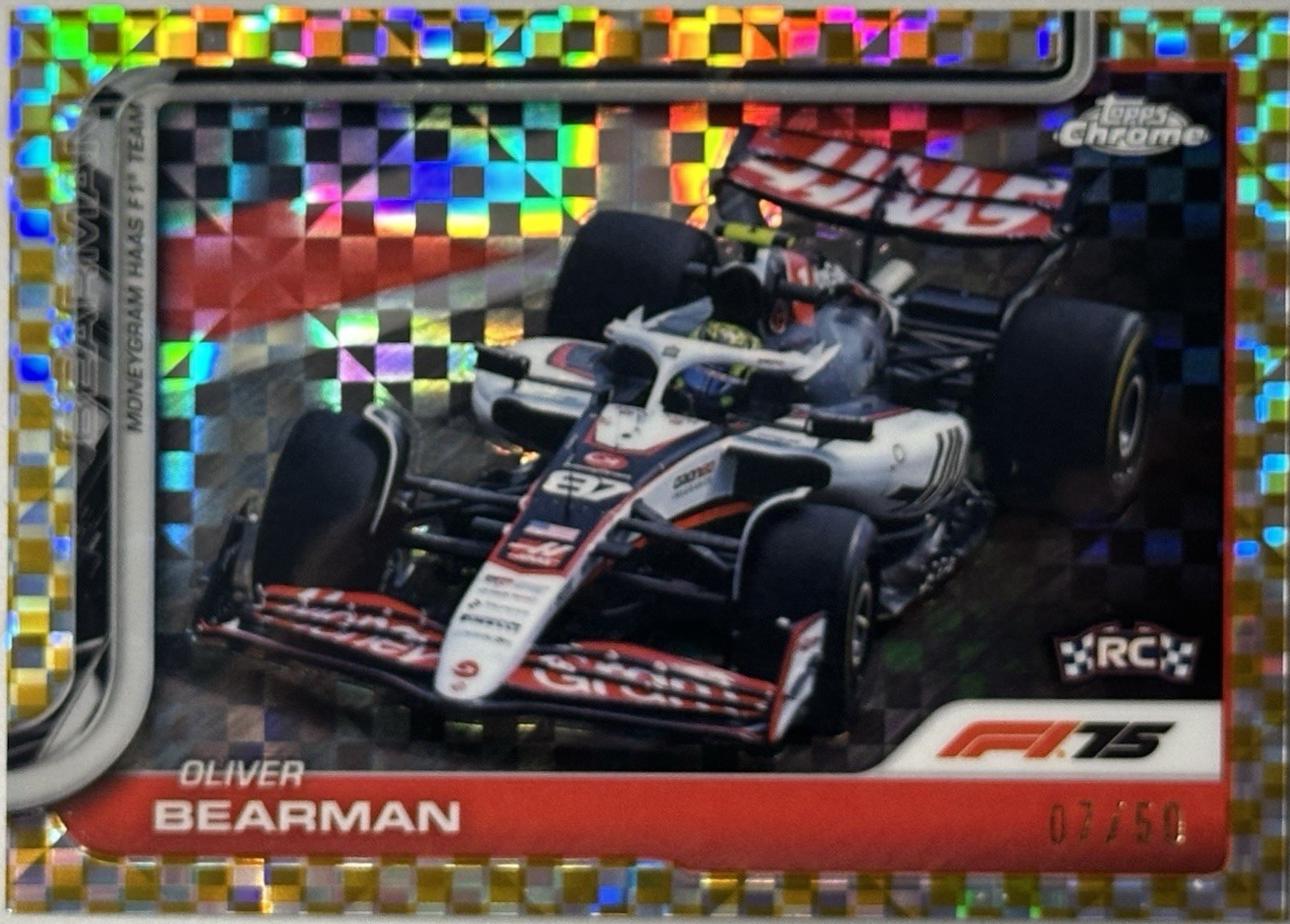 Oliver Bearman [Gold Checker Flag Refractor] #86