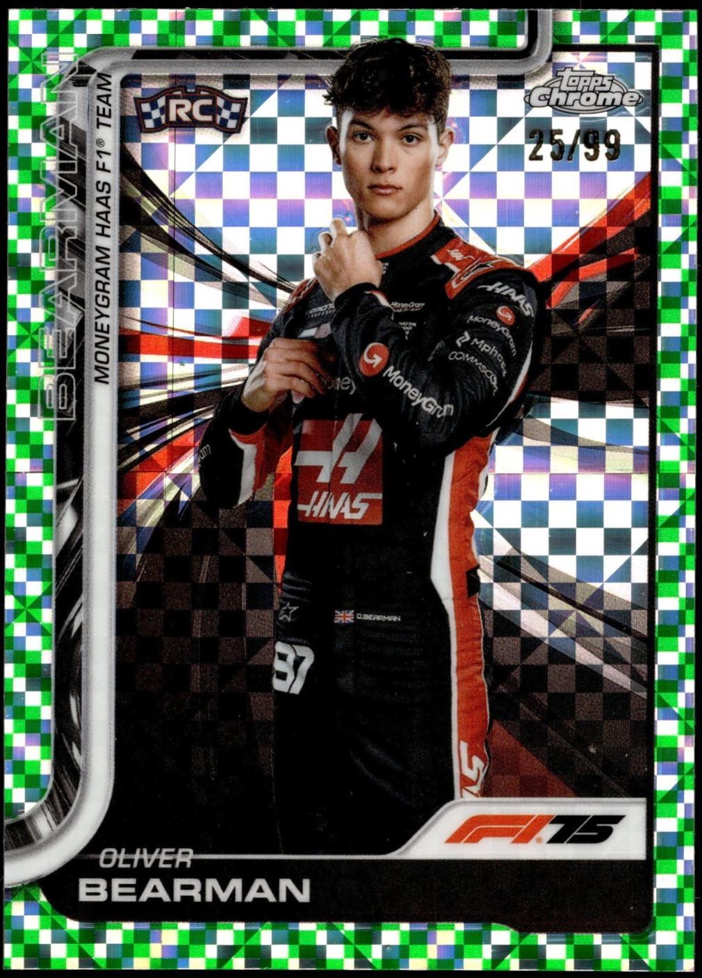 Oliver Bearman [Green Checker Flag Refractor] #14