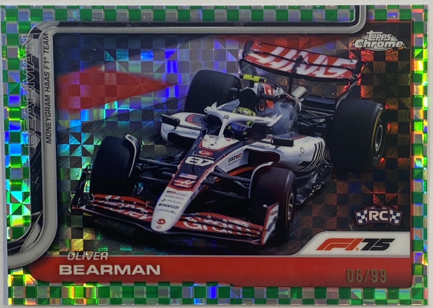 Oliver Bearman [Green Checker Flag Refractor] #86