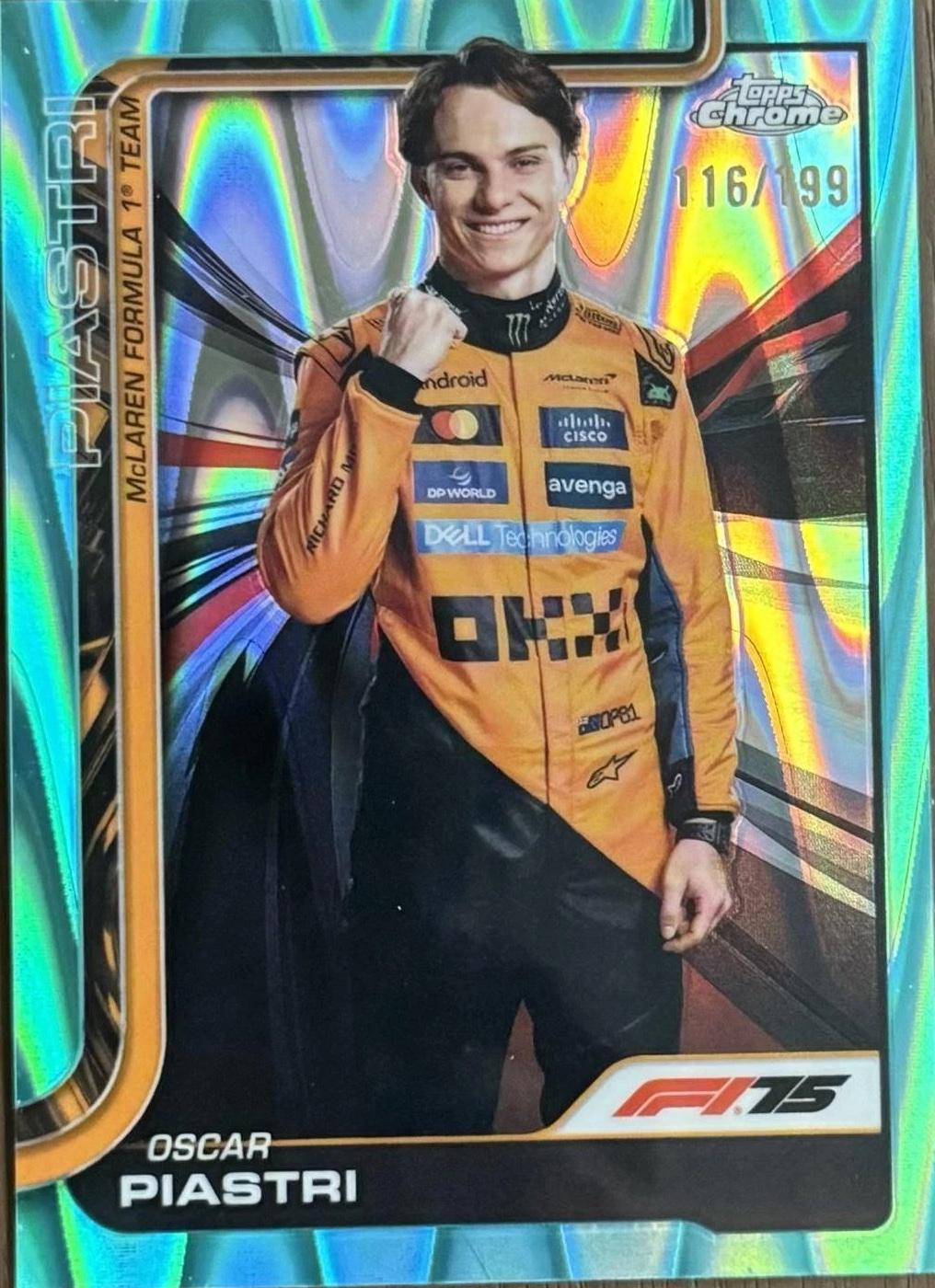 Oscar Piastri [Aqua Raywave Refractor] #6