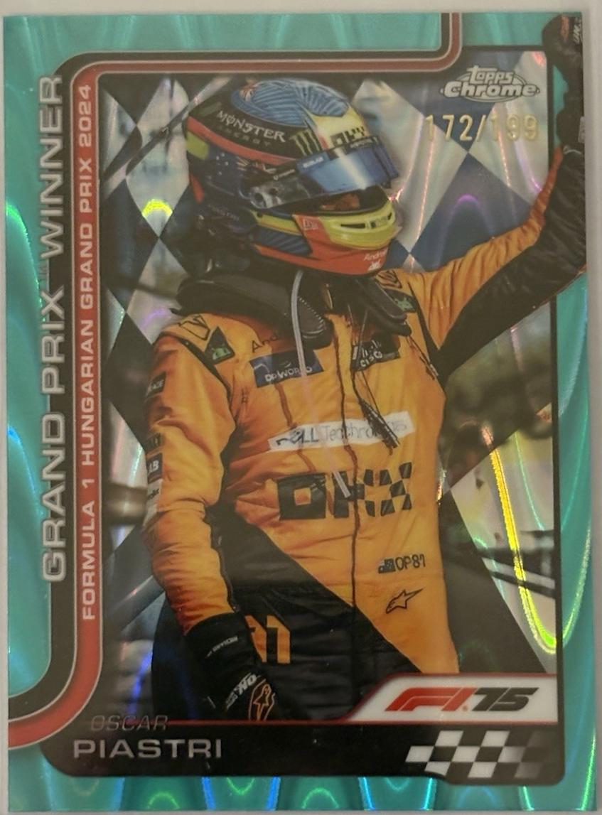 Oscar Piastri [Aqua Refractor] #105