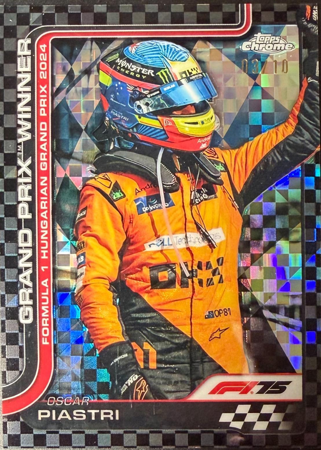 Oscar Piastri [Black Checker Flag Refractor] #105